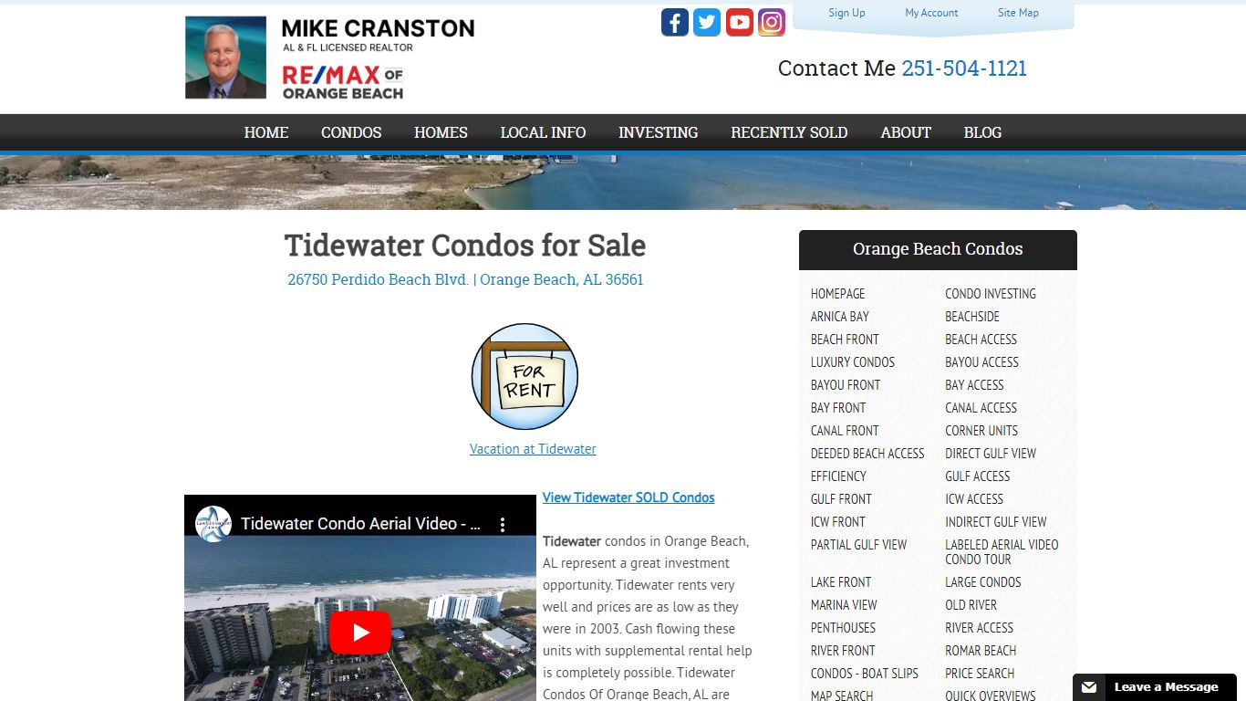 Tidewater Condos for Sale Orange Beach AL - CondoInvestment.com